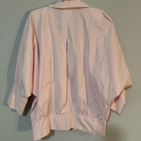 C’est Ça! Vintage 100% Cotton Pink Puff Blazer M - Picture 3 of 4